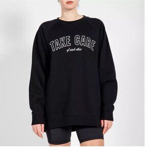 NWT Brunette The Label The Take Care Crew Sweatshirt, Size S/M